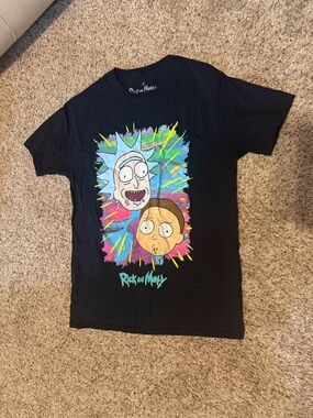 Rick and Morty Black Graphic Tee - Short Sleeve - #44